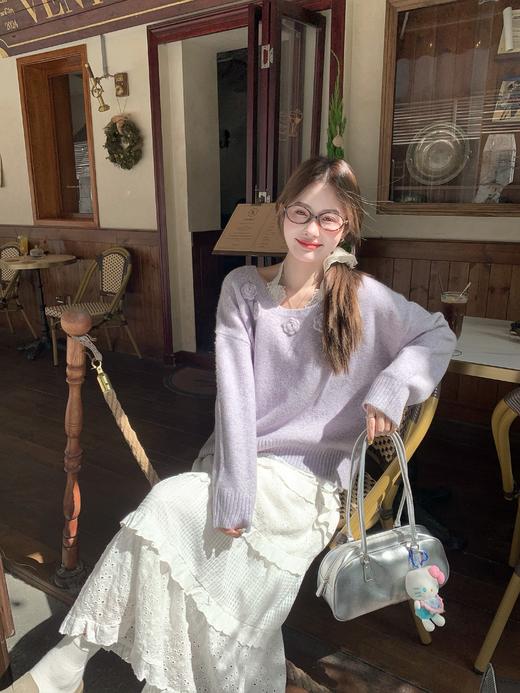 <曾小咸推荐>现货秒杀 ！微信超特价！花朵针织衫（含背心） 日常229.99 立减90 秒杀139.99！！ 商品图12