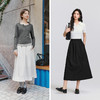 森马半身裙女春季松紧腰纯色A字伞裙遮胯百搭女士气质慵懒风长裙 商品缩略图4