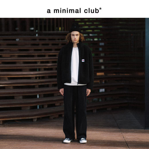a minimal club复古仿羊羔绒立领夹克内里趣味印花轻暖冬AM5BTJ02 商品图1