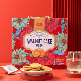 福事多 桃酥礼盒 820g/箱 香而不腻，满口酥脆；精美礼盒包装