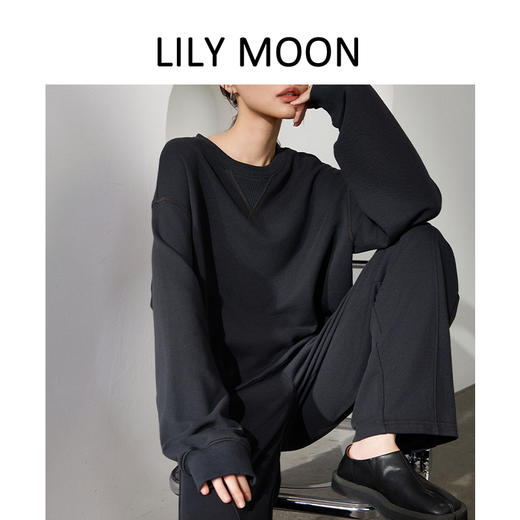 LILY MOON马吉圆领宽松卫衣 商品图10