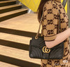 Gucci 双g 马蒙 中号 牛皮 黑金 斜挎包 商品缩略图3