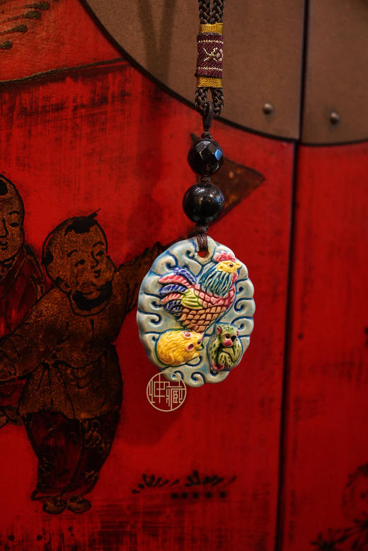 交趾陶三合牌挂件 商品图1