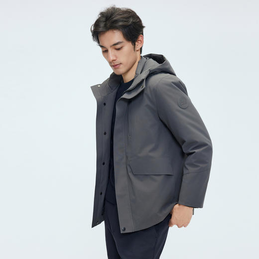 【门店同款&鹅绒】圣得西2025年冬季羽绒服通勤厚款男士连帽外套 商品图1