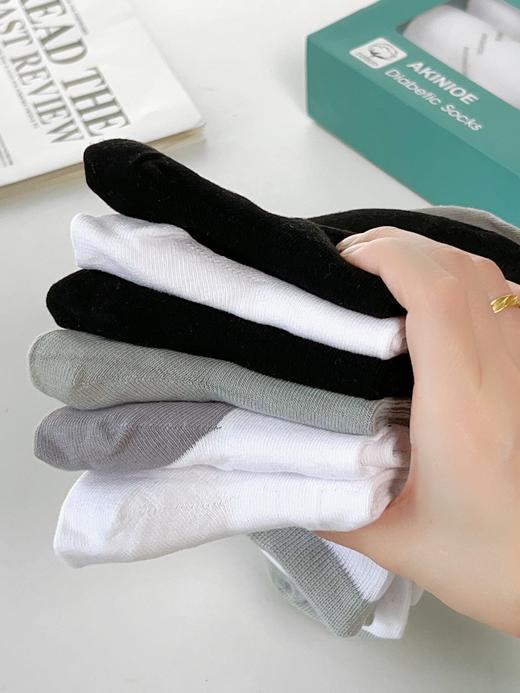 【多妈团购 中老年松口糖足袜六双装】糖友孕妈本命袜，脚踝浮肿穿不勒，168针高密一体编织“松而不垮，紧而不勒！10A级抗菌守护 商品图11