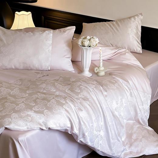 A类鎏金缎刺绣全棉磨毛四件套轻奢蝴蝶提花纯棉加厚被套床上用品 商品图2