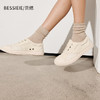 BESSIEIE休闲补丁帆布鞋时尚低帮小白鞋 商品缩略图2
