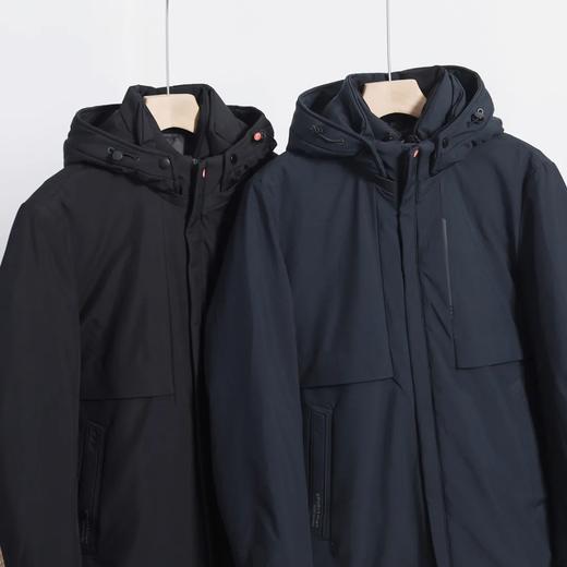 D121821三合一轻商务男士冬季连帽90%白鹅绒中长款羽绒服外套 商品图2
