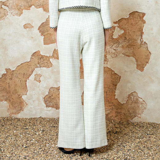 EITIE爱特爱气质高腰显瘦通勤小香风直筒裤2025春季新款8105801 商品图5