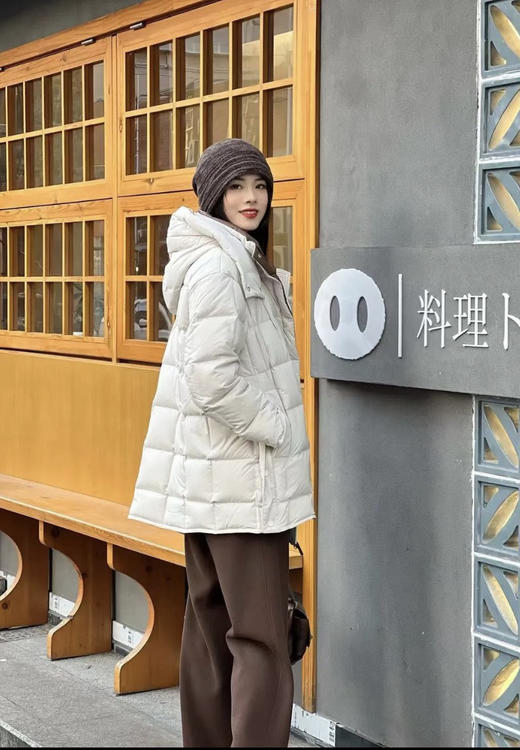 1218-13  纯圆正 GLS 一手长空气胶囊 内外撞色 大连帽 鹅绒 羽绒服 我穿55如图 商品图4