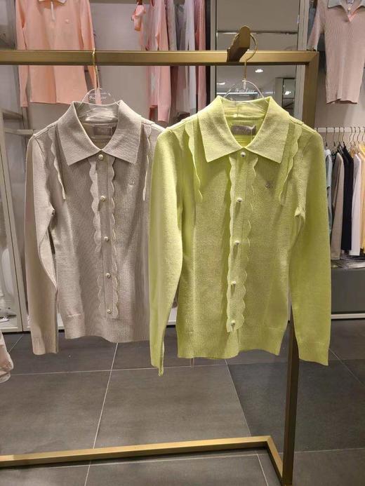 FL家珍珠扣花边针织衫，两个颜色都很显白显气质！W121925 商品图0