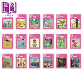 【中商原版】快乐自然拼读读物粉色等级18本套装 1级 Jolly Phonics Pink Readers Complete Set 18 Books Precursive Letters