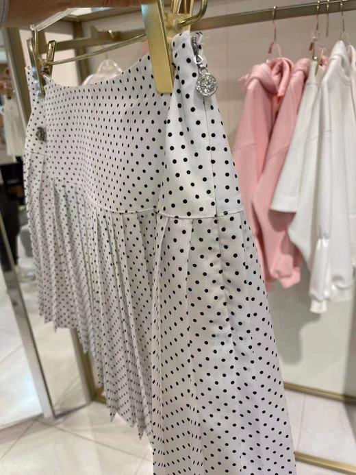 FL家夏季女士薄款波点百褶短裙，黑白搭配撞色波点W822030-21 商品图1