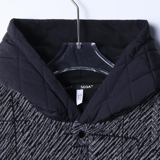 SDSA男士秋冬新款痞帅男装韩版提花线条拼接连帽卫衣百搭宽松上衣 商品图1