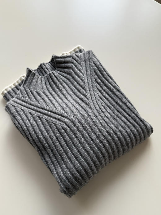 【秒杀价已调 直接拍】COS 修身版 美丽诺 罗纹烟囱领 羊毛针织衫（不是薄款） 商品图8