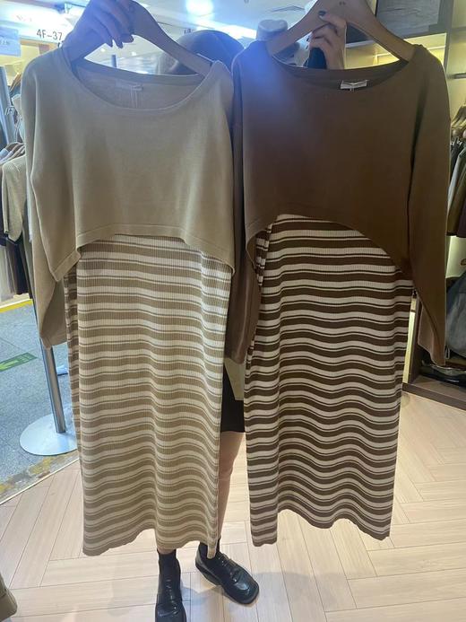 【直播专供】ENJOY2023年秋季条纹针织裙套装 154301287 商品图0