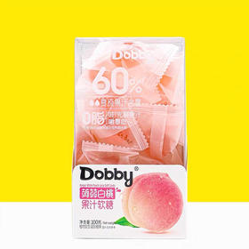 哆比dobby 香脆白桃果汁软糖110g