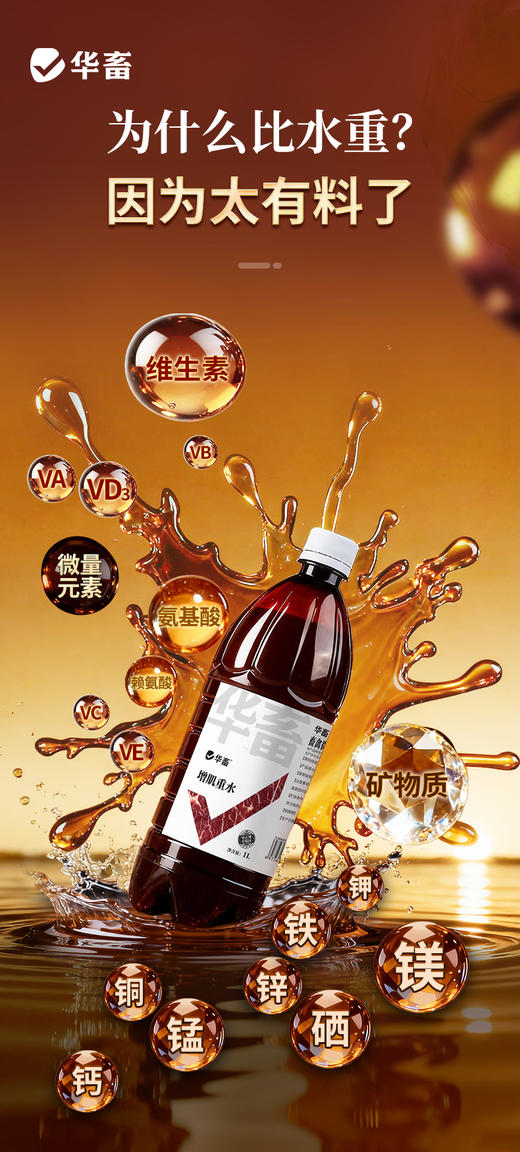 增肌重水 诱食抗应激一周内皮红毛亮分辨成型 商品图1