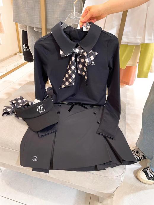 FL女士丝巾款薄绒长袖POLO衫来了W121977-66 商品图1