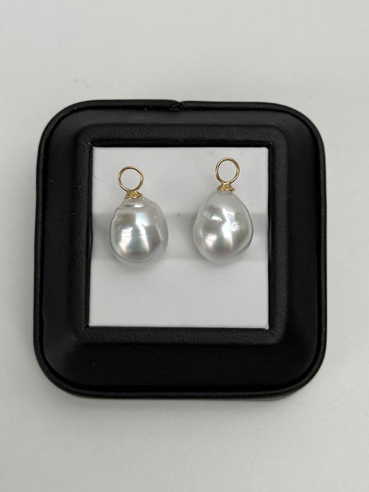 【挚友限定】(挂珠款)18K金可换珠耳夹 极光澳白珍珠巴洛克11-12mm（封板福利 无质量问题不接受7天无理由） 商品图7