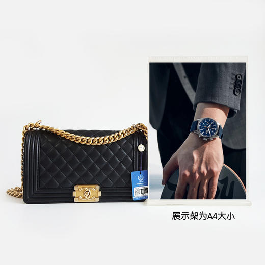 【95新】CHANEL香奈儿LeboyA67086 Y09939 94305中号黑金牛皮Leboy链条包单肩斜挎包女士 121225AK07 商品图10