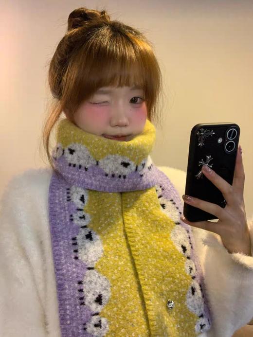 <曾小咸推荐> 韩版ins绵羊提花围巾 日常价89/件  商品图4