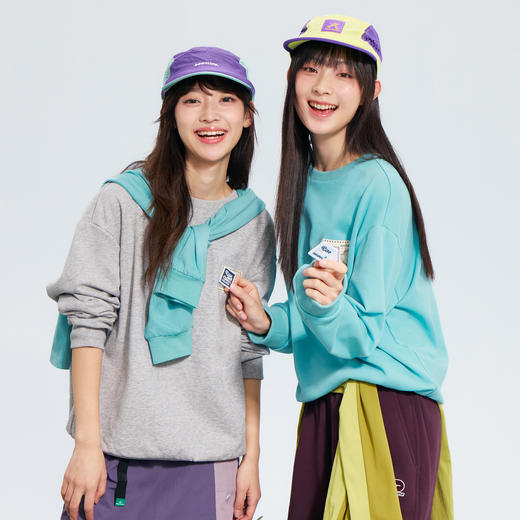 笛莎Deesha青少年女童卫衣2026春季女童圆领魔术贴章仔卫衣 商品图0