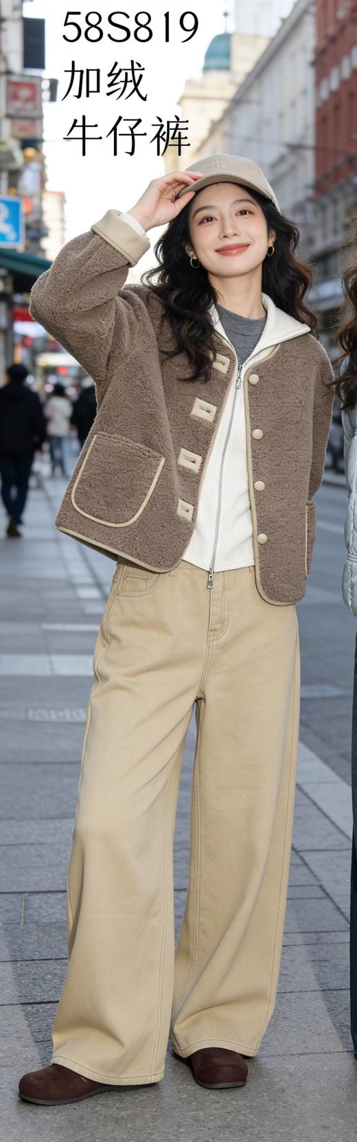 福利款  588199冬圈圈毛PU里，厚棉服，均码一个号，宽松版型，120斤以内均可穿着 商品图1