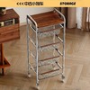 厨房置物架落地多层抽拉式蔬菜零食篮子收纳架多功能移动推车架子 商品缩略图7