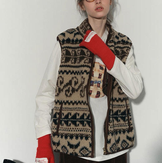 0RIGNAL&CO游牧风费尔岛毛绒外套 商品图14