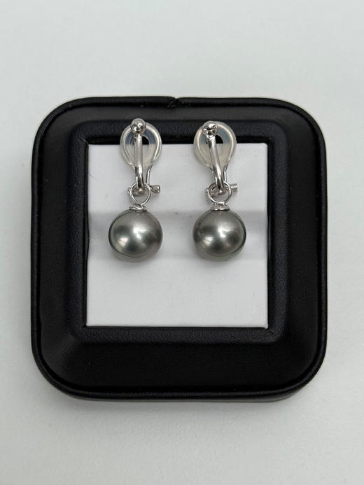 【挚友限定】(挂珠款)18K金可换珠耳夹 真科研大证 大溪地黑珍珠 商品图6