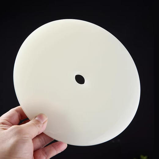 尚置丨羊脂玉干泡盘 家用小茶台 现代简约 托盘圆形储水式 陶瓷茶盘（不含茶具） 商品图2