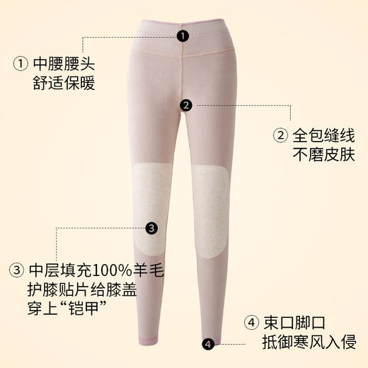 爱帝冬季加厚加绒护膝贴片羊毛保暖裤男/女款可选 商品图5