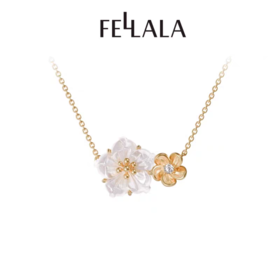 2楼Fellala/翡拉拉「简奢时尚5.0」系列雪樱项链锁骨链吊牌价799现价719