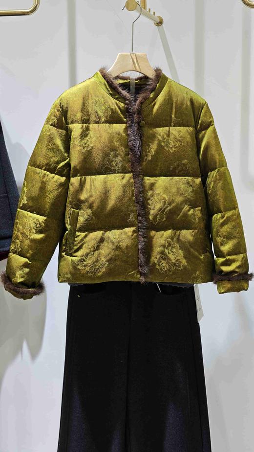 589909国风水貂边羽绒服 商品图2