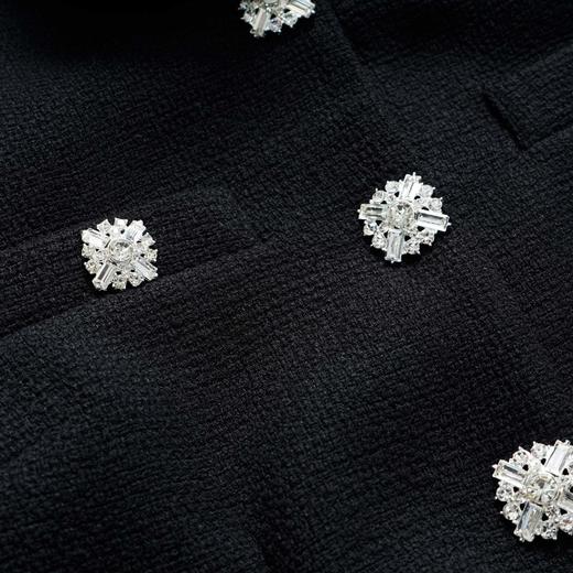 「自」全新升级【铂金会员358/天猫479/差价121】(22413)洛诗琳2026早春气质小香风粗花呢假两件拼接显瘦连衣裙女 商品图2