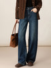 土耳其筷子腿贝贝密绒长直筒牛仔裤 商品缩略图2