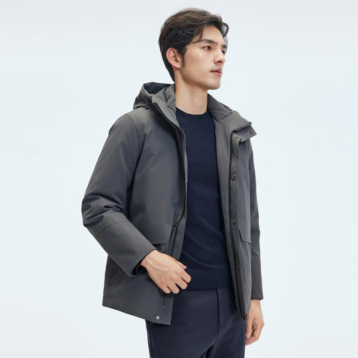 【门店同款&鹅绒】圣得西2025年冬季羽绒服通勤厚款男士连帽外套 商品图12