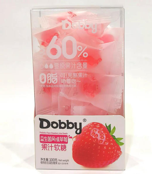 哆比dobby 牛奶草莓果汁软糖110g 商品图0