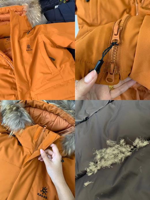 D121802加厚户外工装派克羽绒服中长款情侣款大毛领羽绒服 商品图13