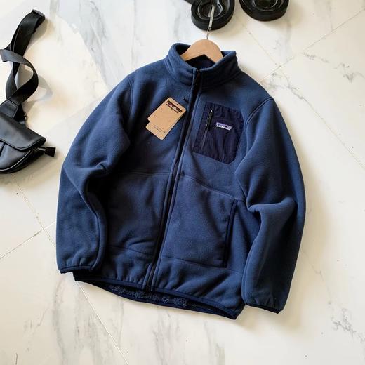 D121835Retro Pile抓绒羊羔绒男士保暖开衫立领拉链外套夹克 商品图7