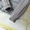 D121807新款男士手臂条纹针织拼接立领棉服外套 商品缩略图6