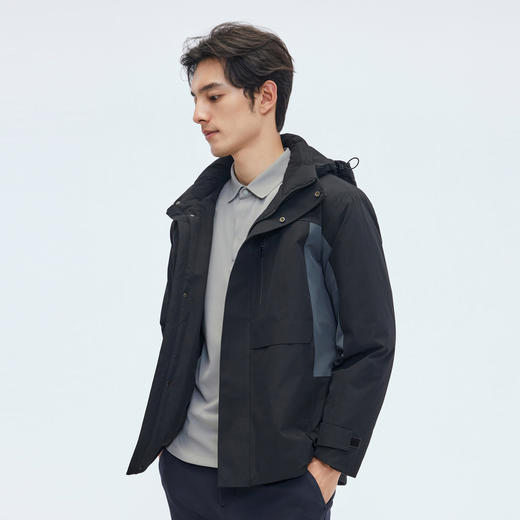 【门店同款&鹅绒】圣得西2025年冬季男士防风连帽羽绒服防寒外套 商品图1