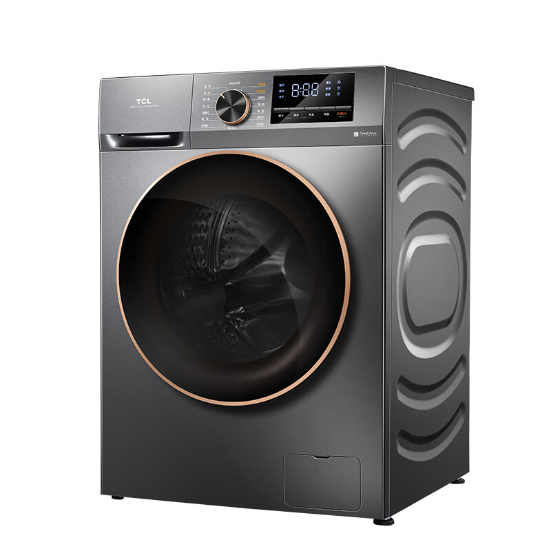 TCL 洗衣机 G100F12S-HD 10KG洗+7KG烘 滚筒 变频 一级能效 不锈钢内桶 星耀灰 洗烘一体 嵌入式