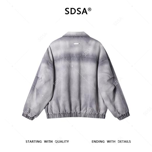 SDSA男士秋冬新款痞帅男装潮牌扎染纽扣翻领夹克外套百搭时尚上衣 商品图4