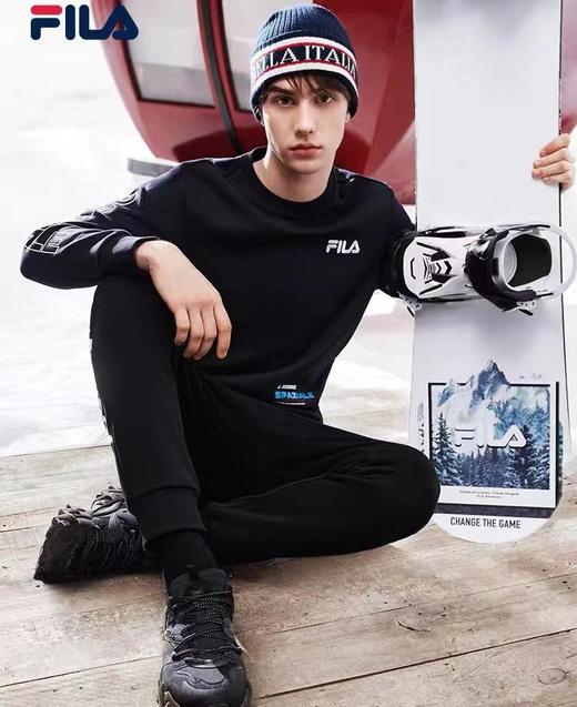 D121803秋冬新款时尚休闲男士加绒圆领卫衣针织套头衫 商品图5