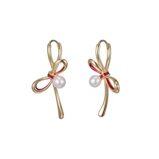 2楼Fellala/翡拉拉「福结」系列珍珠耳钉耳饰货号925428107吊牌价829现价746 商品图1