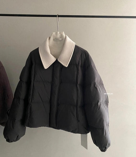 老米优品🎈复古巴恩风《灯芯绒翻领面包羽绒服》小个子友好！灯芯绒翻领解锁冬日氛围感！50%白鸭绒，丝绵羽绒服！韩里韩气，柔软百搭~~ 商品图3
