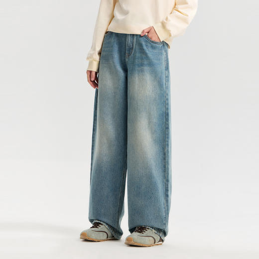 笛莎Deesha青少年女童裤子2026春季女童春季牛仔裤萝卜裤 商品图1