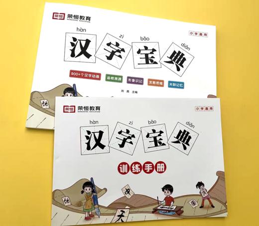 25版 汉字宝典+训练手册（2册）（汉字速记） 6-9岁带拼音注音笔画笔顺组词造句识字认字书籍识字大王汉字通解识字练字教程教学教辅工具书 商品图0